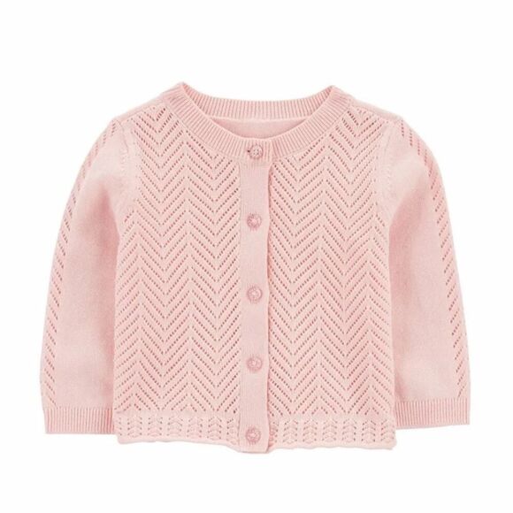 Baby B'gosh Other - Baby B'gosh Pointelle Button-Front Sweater Knit Cardigan 3 mo